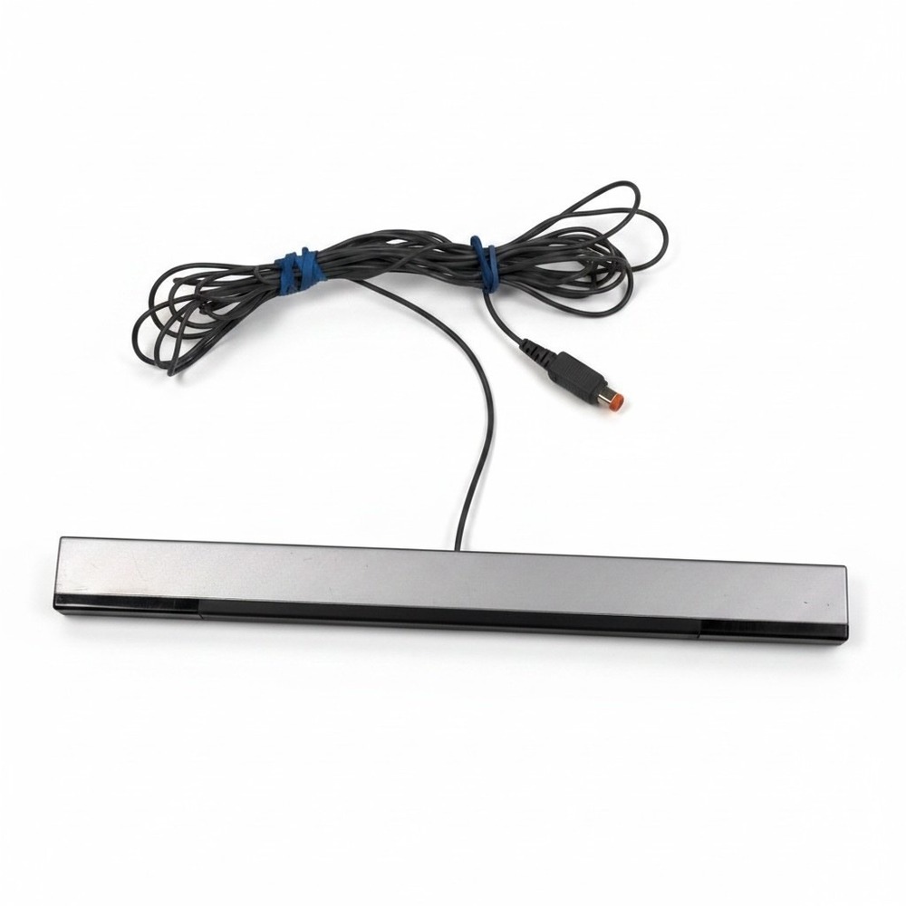 Nintendo Wii Sensor Bar RVL-014 OEM Wired Infrared Receiver Silver Black VTG
